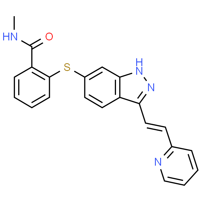 (E)-N-Methyl-2-((3-(2-(pyridin-2-yl)vinyl)-1H-indazol-6-yl)thio)benzamide