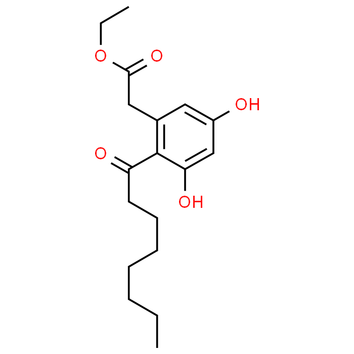 Ethyl 2-(3,5-dihydroxy-2-octanoylphenyl)acetate