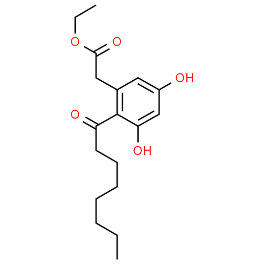 Ethyl 2-(3,5-dihydroxy-2-octanoylphenyl)acetate