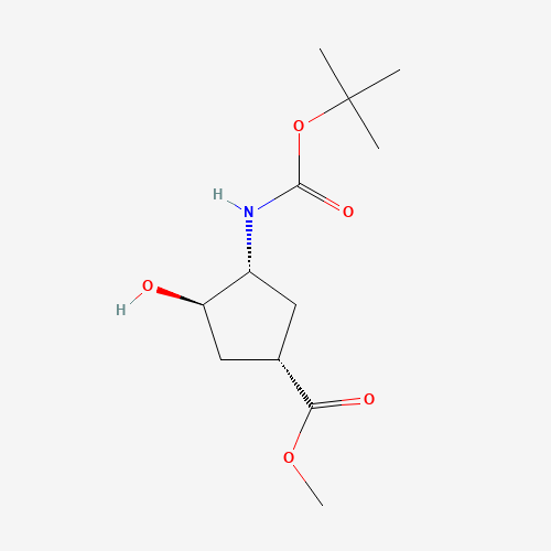 (1S,3R,4R)-Methyl 3-((tert-butoxycarbonyl)amino)-4-hydroxycyclopentanecarboxylate