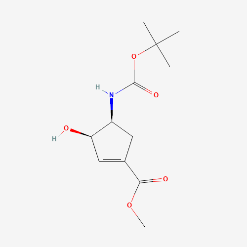 Methyl (3R,4S)-4-((tert-butoxycarbonyl)amino)-3-hydroxycyclopent-1-ene-1-carboxylate