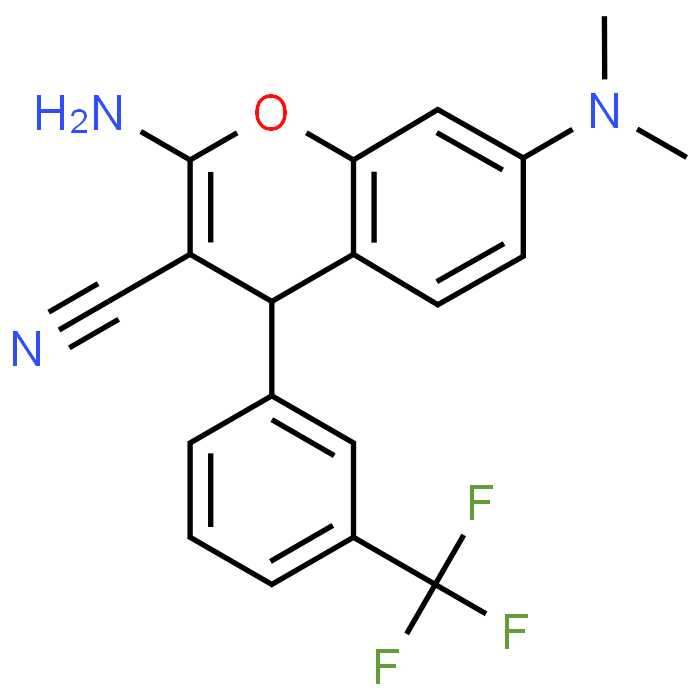 2-Amino-7-(dimethylamino)-4-(3-(trifluoromethyl)phenyl)-4H-chromene-3-carbonitrile
