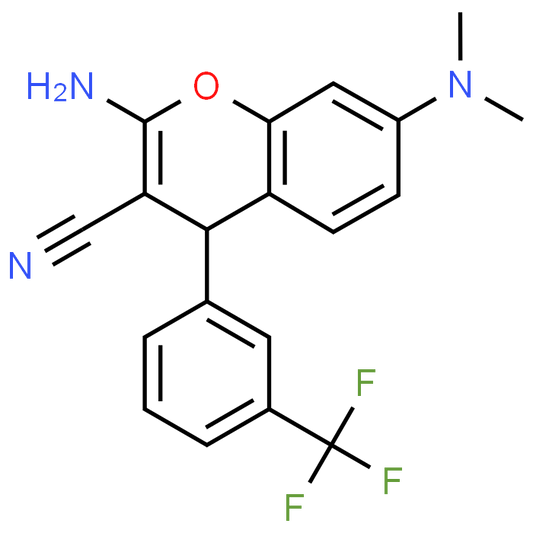 2-Amino-7-(dimethylamino)-4-(3-(trifluoromethyl)phenyl)-4H-chromene-3-carbonitrile