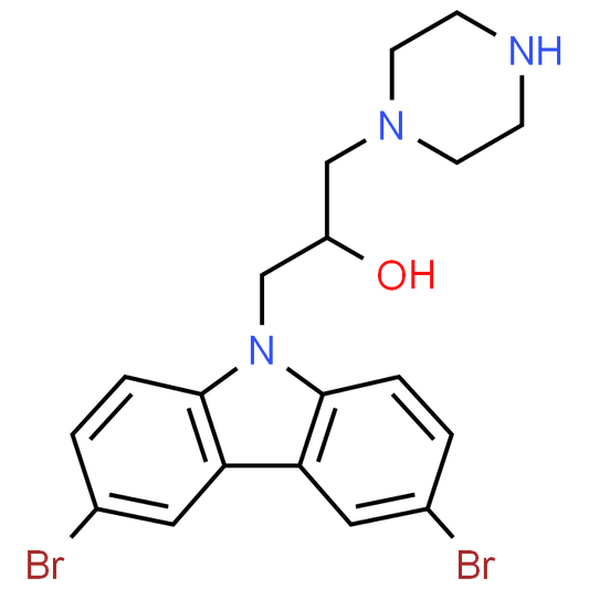 1-(3,6-Dibromo-9H-carbazol-9-yl)-3-(piperazin-1-yl)propan-2-ol