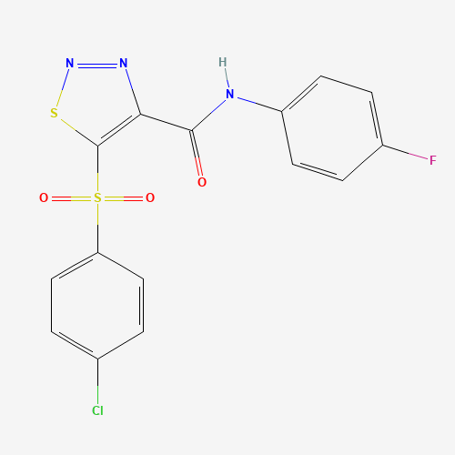 5-((4-Chlorophenyl)sulfonyl)-N-(4-fluorophenyl)-1,2,3-thiadiazole-4-carboxamide