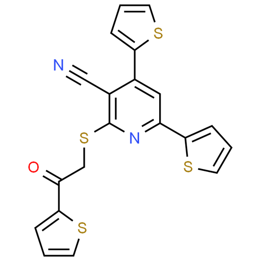 2-((2-Oxo-2-(thiophen-2-yl)ethyl)thio)-4,6-di(thiophen-2-yl)nicotinonitrile