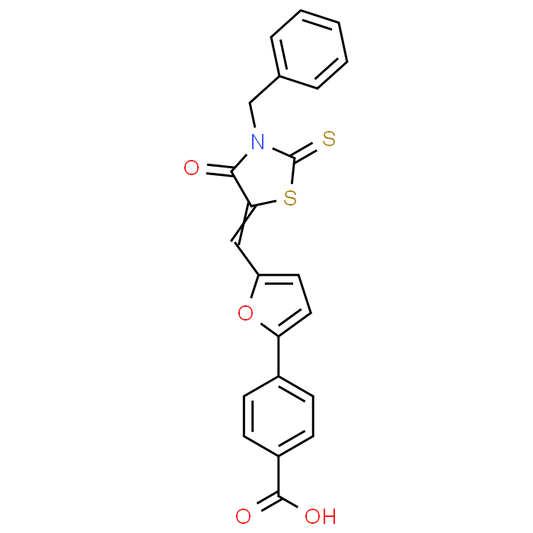 4-(5-((3-Benzyl-4-oxo-2-thioxothiazolidin-5-ylidene)methyl)furan-2-yl)benzoic acid