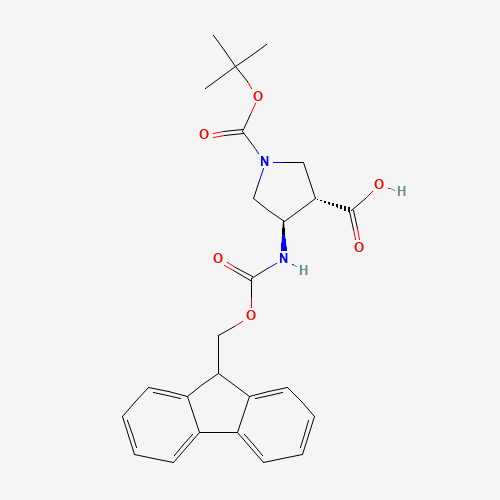 (3S,4R)-1-[(tert-butoxy)carbonyl]-4-{[(9H-fluoren-9-ylmethoxy)carbonyl]amino}pyrrolidine-3-carboxylic acid