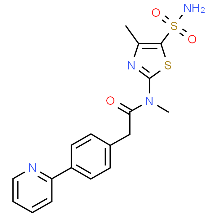 N-Methyl-N-(4-methyl-5-sulfamoylthiazol-2-yl)-2-(4-(pyridin-2-yl)phenyl)acetamide