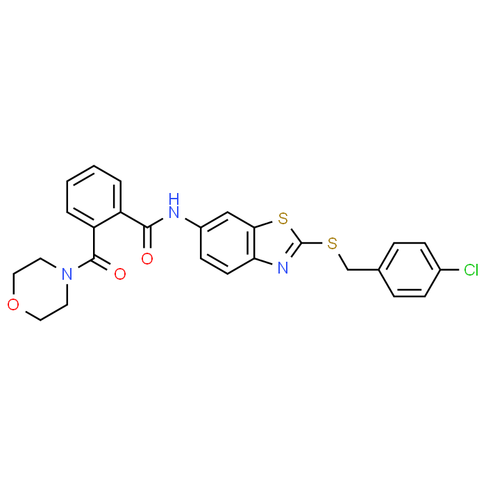 N-(2-((4-Chlorobenzyl)thio)benzo[d]thiazol-6-yl)-2-(morpholine-4-carbonyl)benzamide