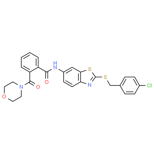 N-(2-((4-Chlorobenzyl)thio)benzo[d]thiazol-6-yl)-2-(morpholine-4-carbonyl)benzamide