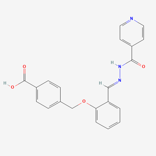 (E)-4-((2-((2-isonicotinoylhydrazono)methyl)phenoxy)methyl)benzoic acid
