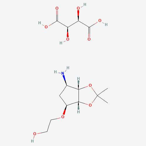 2-(((3aR,4S,6R,6aS)-6-Amino-2,2-dimethyltetrahydro-3aH-cyclopenta[d][1,3]dioxol-4-yl)oxy)ethanol (2R,3R)-2,3-dihydroxysuccinate