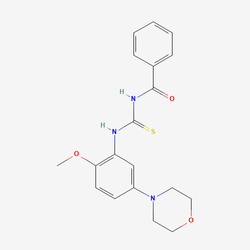 N-((2-Methoxy-5-morpholinophenyl)carbamothioyl)benzamide