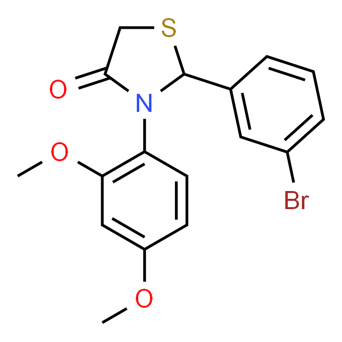 2-(3-Bromophenyl)-3-(2,4-dimethoxyphenyl)thiazolidin-4-one