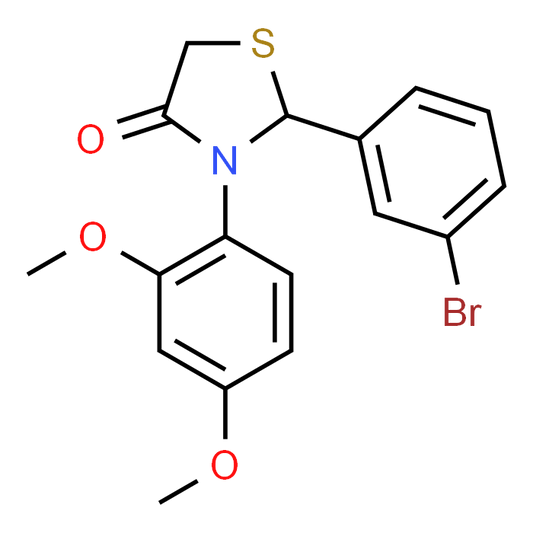 2-(3-Bromophenyl)-3-(2,4-dimethoxyphenyl)thiazolidin-4-one