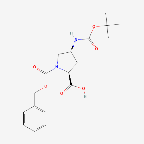 (2S,4R)-1-((Benzyloxy)carbonyl)-4-((tert-butoxycarbonyl)amino)pyrrolidine-2-carboxylic acid