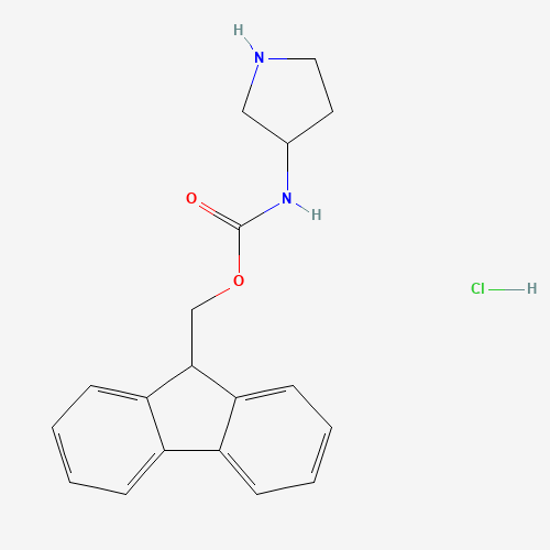 (9H-Fluoren-9-yl)methyl pyrrolidin-3-ylcarbamate xhydrochloride