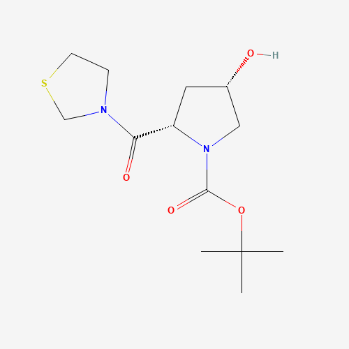 tert-Butyl (2S,4S)-4-hydroxy-2-(thiazolidine-3-carbonyl)pyrrolidine-1-carboxylate