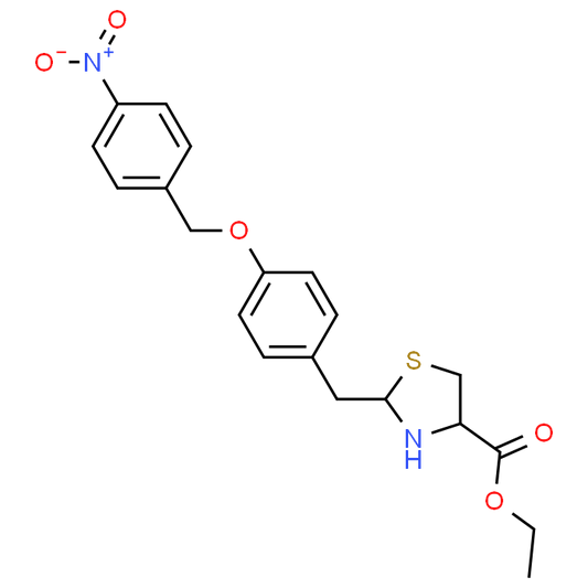 Ethyl 2-(4-((4-nitrobenzyl)oxy)benzyl)thiazolidine-4-carboxylate