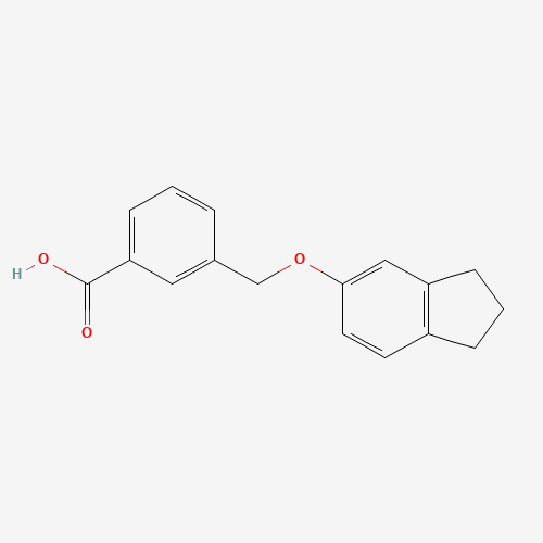 3-(((2,3-Dihydro-1H-inden-5-yl)oxy)methyl)benzoic acid