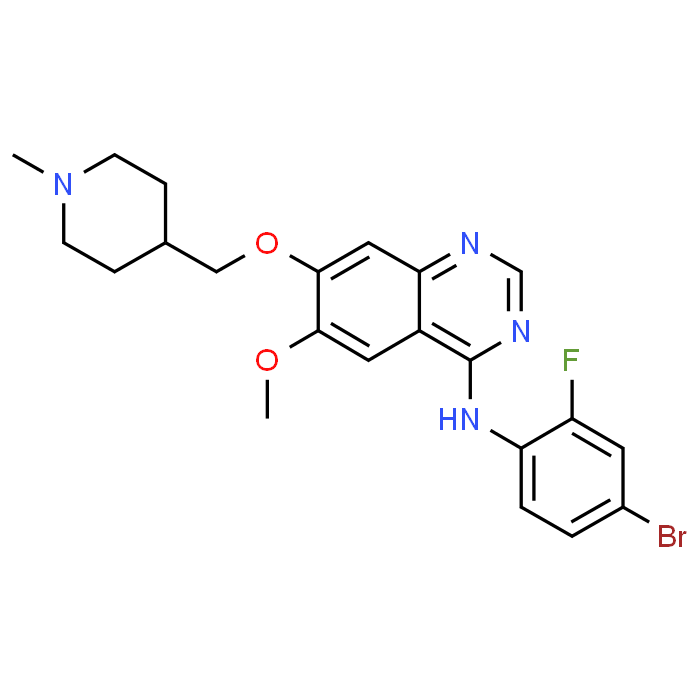 N-(4-Bromo-2-fluorophenyl)-6-methoxy-7-((1-methylpiperidin-4-yl)methoxy)quinazolin-4-amine