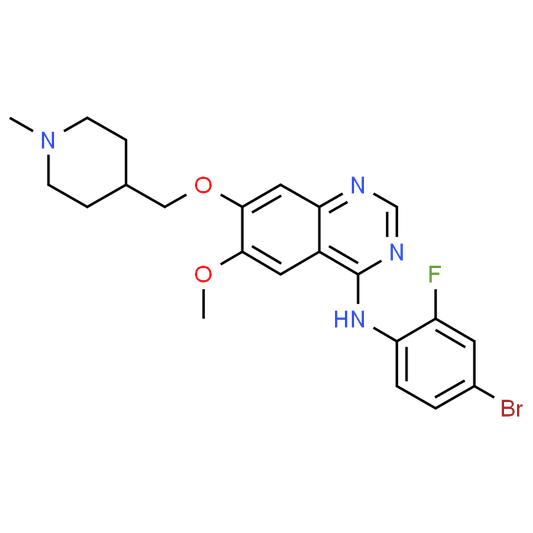 N-(4-Bromo-2-fluorophenyl)-6-methoxy-7-((1-methylpiperidin-4-yl)methoxy)quinazolin-4-amine