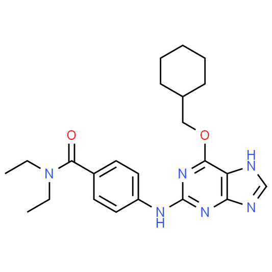 4-((6-(Cyclohexylmethoxy)-7H-purin-2-yl)amino)-N,N-diethylbenzamide