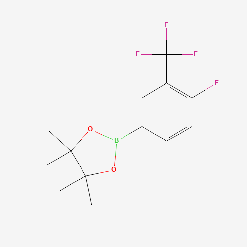 2-(4-Fluoro-3-(trifluoromethyl)phenyl)-4,4,5,5-tetramethyl-1,3,2-dioxaborolane