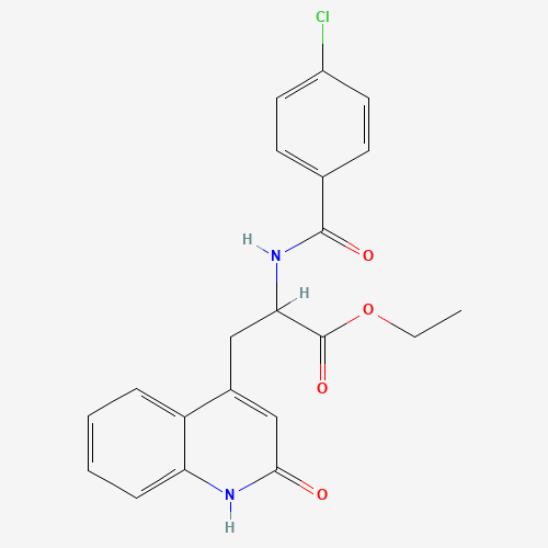 Ethyl 2-(4-chlorobenzamido)-3-(2-oxo-1,2-dihydroquinolin-4-yl)propanoate