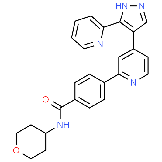 4-(4-(3-(Pyridin-2-yl)-1H-pyrazol-4-yl)pyridin-2-yl)-N-(tetrahydro-2H-pyran-4-yl)benzamide