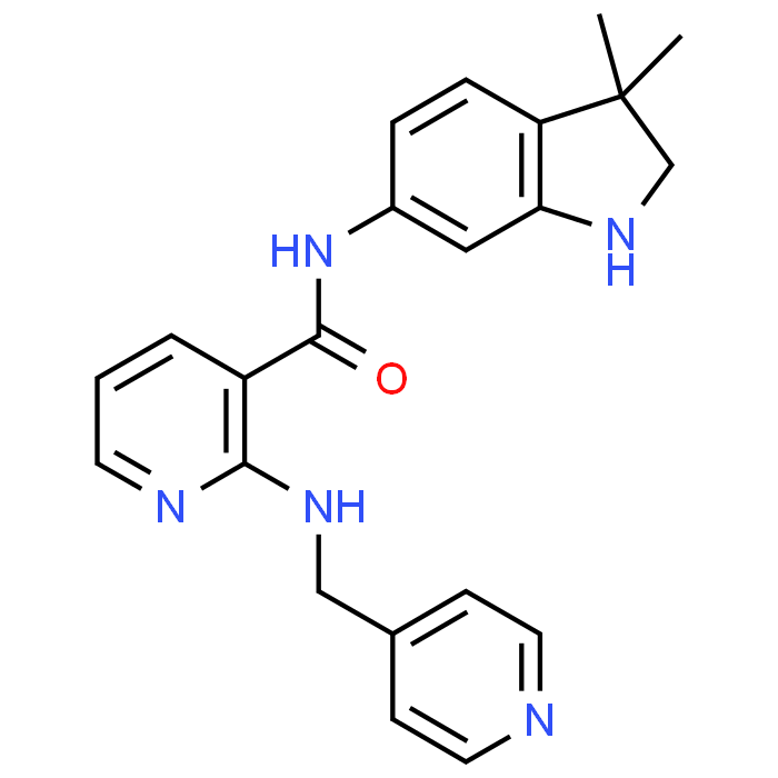 N-(3,3-Dimethylindolin-6-yl)-2-((pyridin-4-ylmethyl)amino)nicotinamide