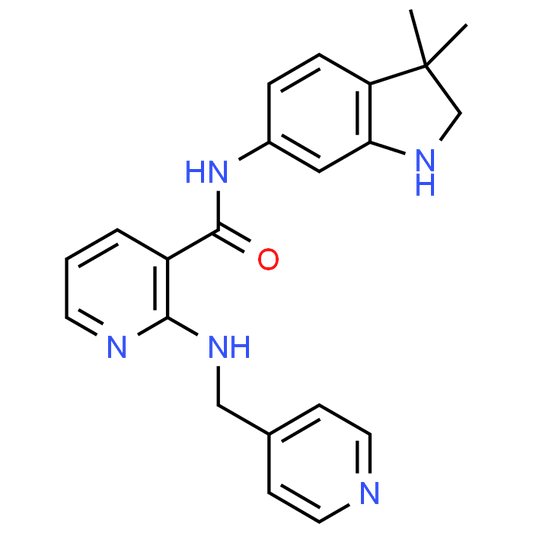 N-(3,3-Dimethylindolin-6-yl)-2-((pyridin-4-ylmethyl)amino)nicotinamide