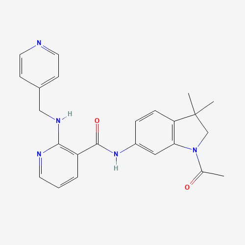 N-(1-acetyl-3,3-dimethylindolin-6-yl)-2-((pyridin-4-ylmethyl)amino)nicotinamide