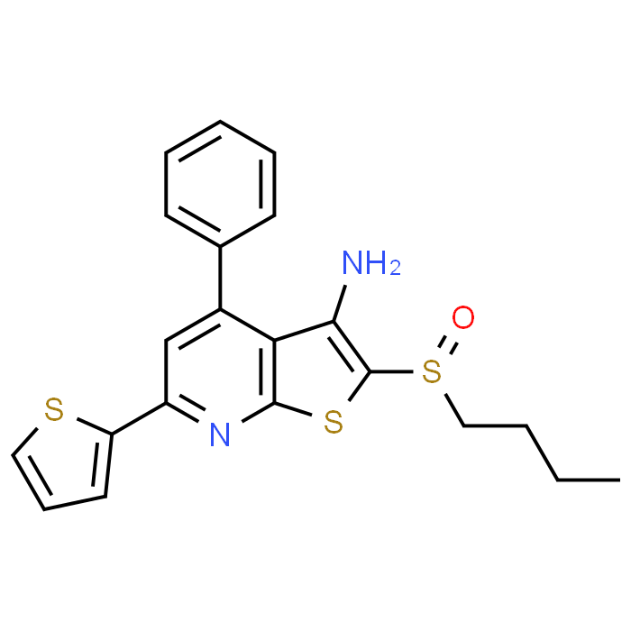 2-(Butylsulfinyl)-4-phenyl-6-(thiophen-2-yl)thieno[2,3-b]pyridin-3-amine