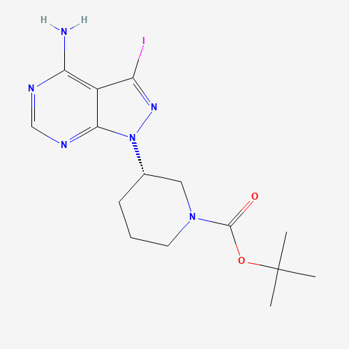tert-Butyl (S)-3-(4-amino-3-iodo-1H-pyrazolo[3,4-d]pyrimidin-1-yl)piperidine-1-carboxylate