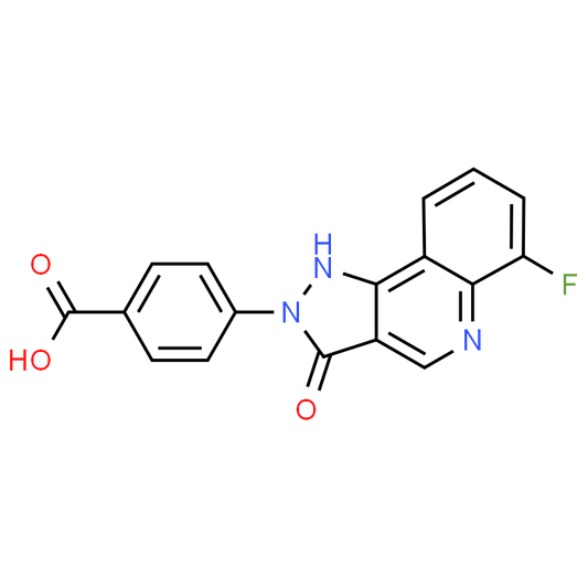 4-(6-Fluoro-3-oxo-3,5-dihydro-2H-pyrazolo[4,3-c]quinolin-2-yl)benzoic acid