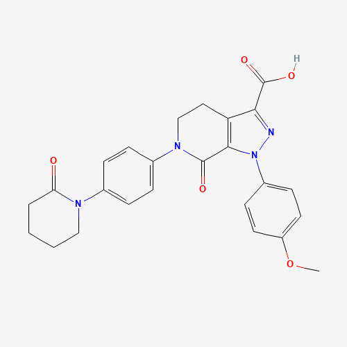 1-(4-Methoxyphenyl)-7-oxo-6-(4-(2-oxopiperidin-1-yl)phenyl)-4,5,6,7-tetrahydro-1H-pyrazolo[3,4-c]pyridine-3-carboxylic acid