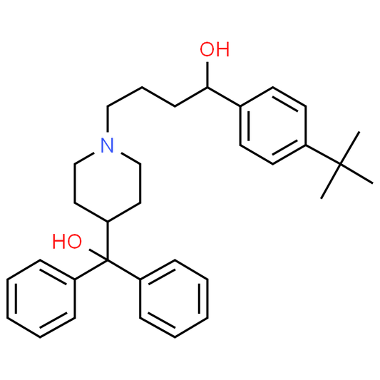 1-(4-(tert-Butyl)phenyl)-4-(4-(hydroxydiphenylmethyl)piperidin-1-yl)butan-1-ol