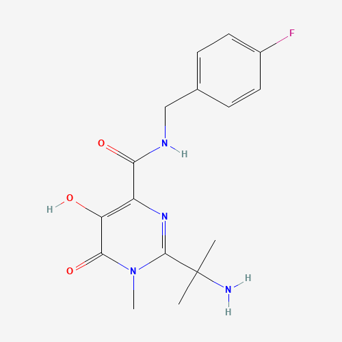 2-(2-Aminopropan-2-yl)-N-(4-fluorobenzyl)-5-hydroxy-1-methyl-6-oxo-1,6-dihydropyrimidine-4-carboxamide