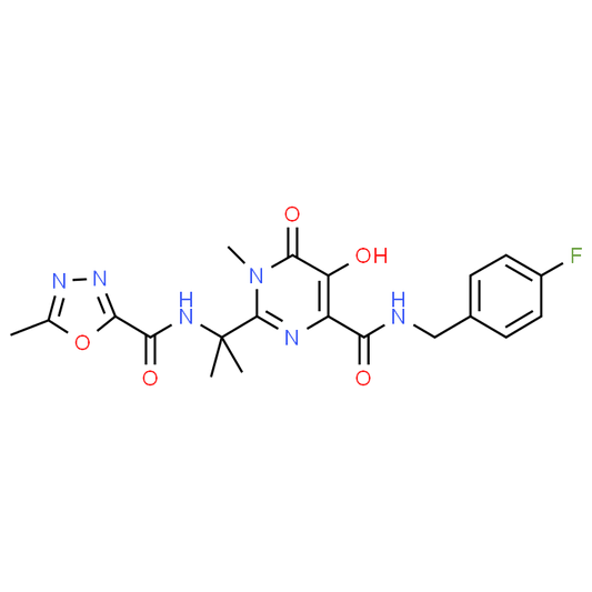 N-(2-(4-((4-Fluorobenzyl)carbamoyl)-5-hydroxy-1-methyl-6-oxo-1,6-dihydropyrimidin-2-yl)propan-2-yl)-5-methyl-1,3,4-oxadiazole-2-carboxamide