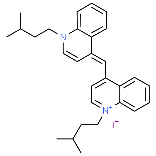1-Isopentyl-4-((1-isopentylquinolin-4(1H)-ylidene)methyl)quinolin-1-ium iodide
