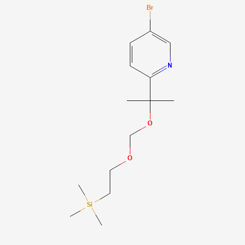 5-bromo-2-(2-{[2-(trimethylsilyl)ethoxy]methoxy}propan-2-yl)pyridine