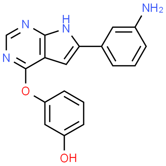 3-((6-(3-Aminophenyl)-7H-pyrrolo[2,3-d]pyrimidin-4-yl)oxy)phenol
