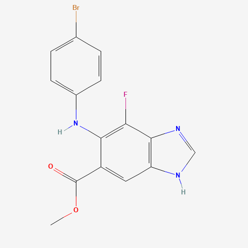 Methyl 6-((4-bromophenyl)amino)-7-fluoro-1H-benzo[d]imidazole-5-carboxylate