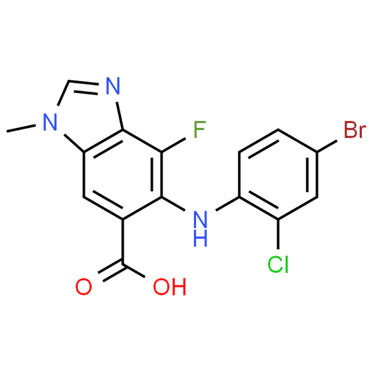 5-((4-Bromo-2-chlorophenyl)amino)-4-fluoro-1-methyl-1H-benzo[d]imidazole-6-carboxylic acid