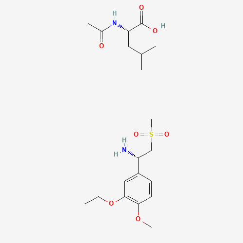 (S)-1-(3-Ethoxy-4-methoxyphenyl)-2-(methylsulfonyl)ethanamine (S)-2-acetamido-4-methylpentanoate