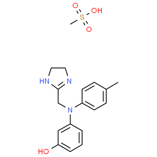 3-(((4,5-Dihydro-1H-imidazol-2-yl)methyl)(p-tolyl)amino)phenol methanesulfonate