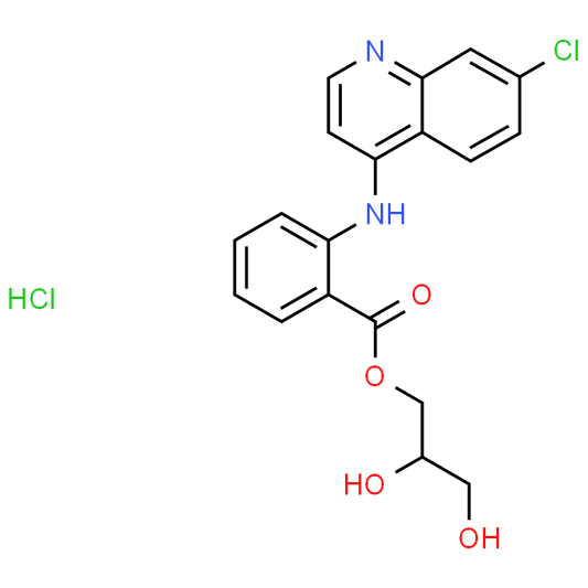2,3-Dihydroxypropyl 2-((7-chloroquinolin-4-yl)amino)benzoate hydrochloride