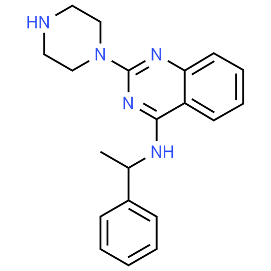 N-(1-Phenylethyl)-2-(piperazin-1-yl)quinazolin-4-amine